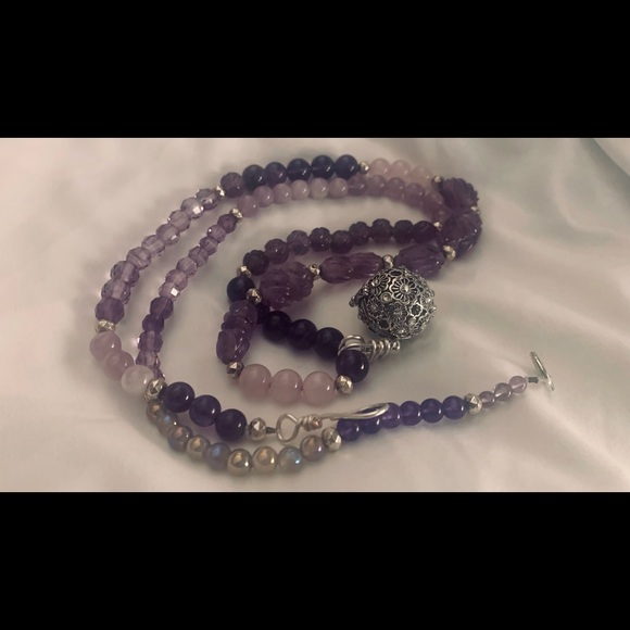 Handmade Mala Prayer Bead Necklace 108 Beads - Picture 6 of 11